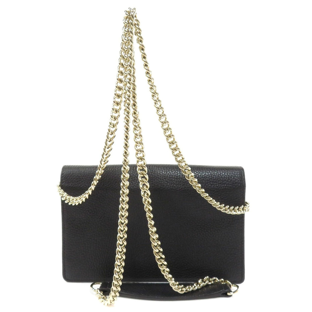 Gucci GG purse Long Logo coin Wallet Chain Leather